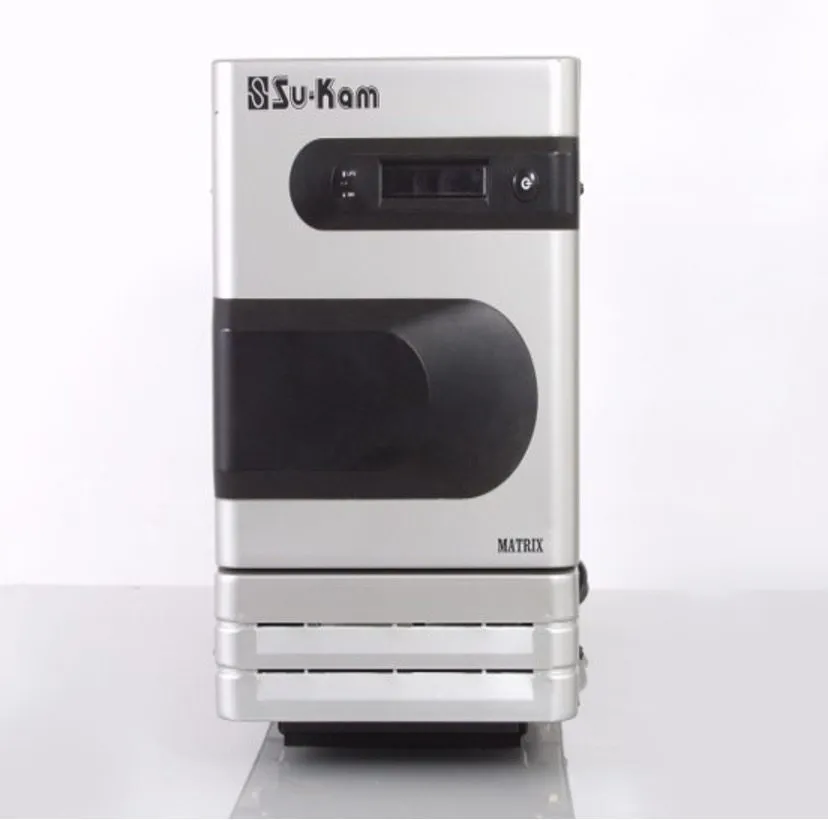 Su-Kam Matrix tower home UPS — silver chassis with LCD panel, UPS and INV indicators, MATRIX badge