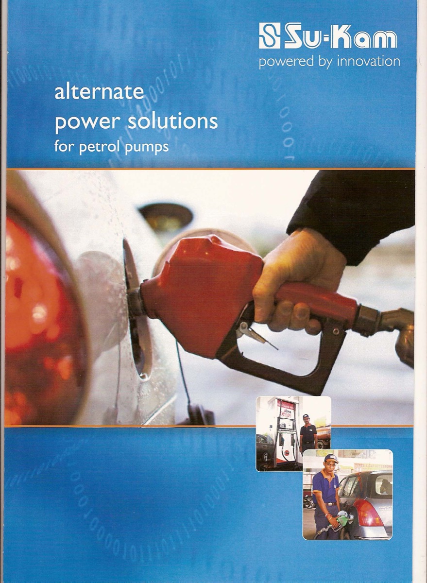 Su-Kam Corporate Focus brochure — alternate power solutions for petrol pumps