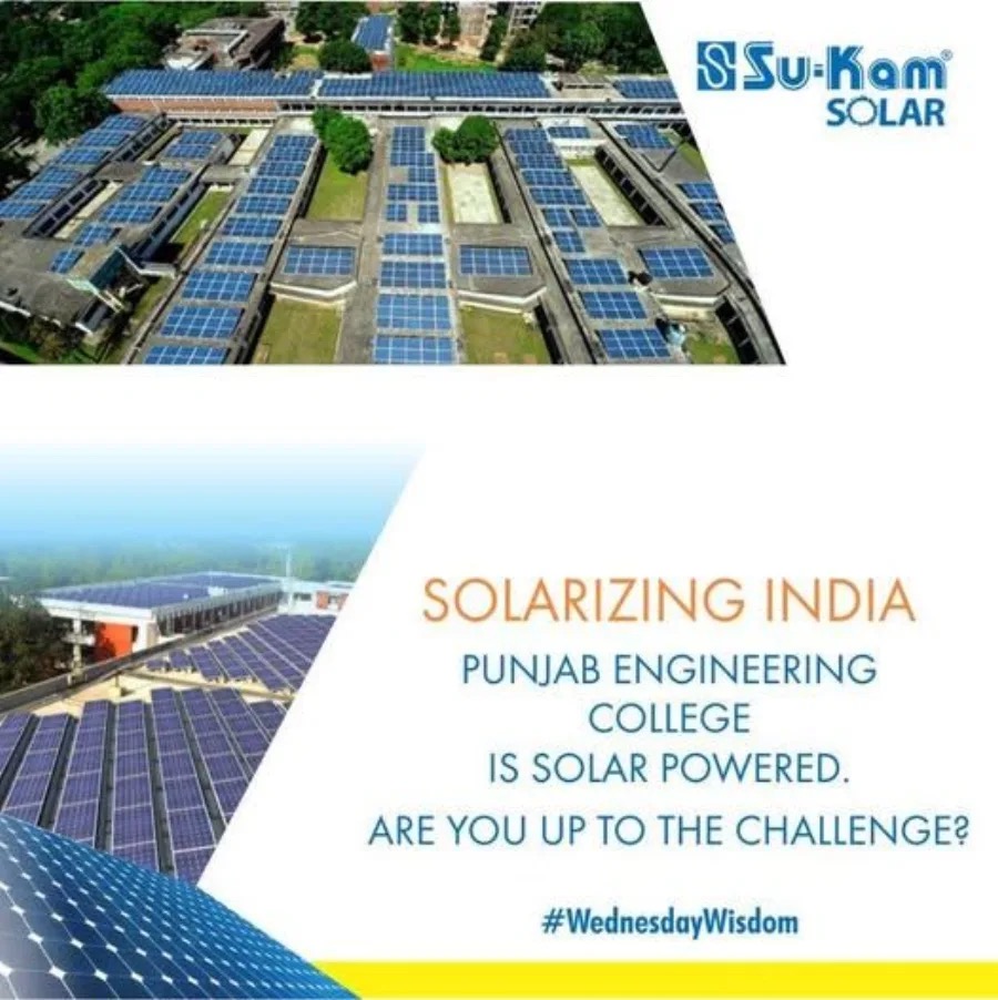 Su-Kam Solarizing India WednesdayWisdom — Punjab Engineering College is solar powered