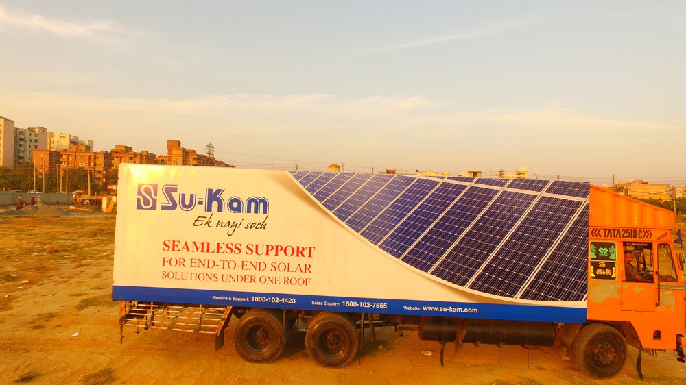 Su-Kam branded distribution truck