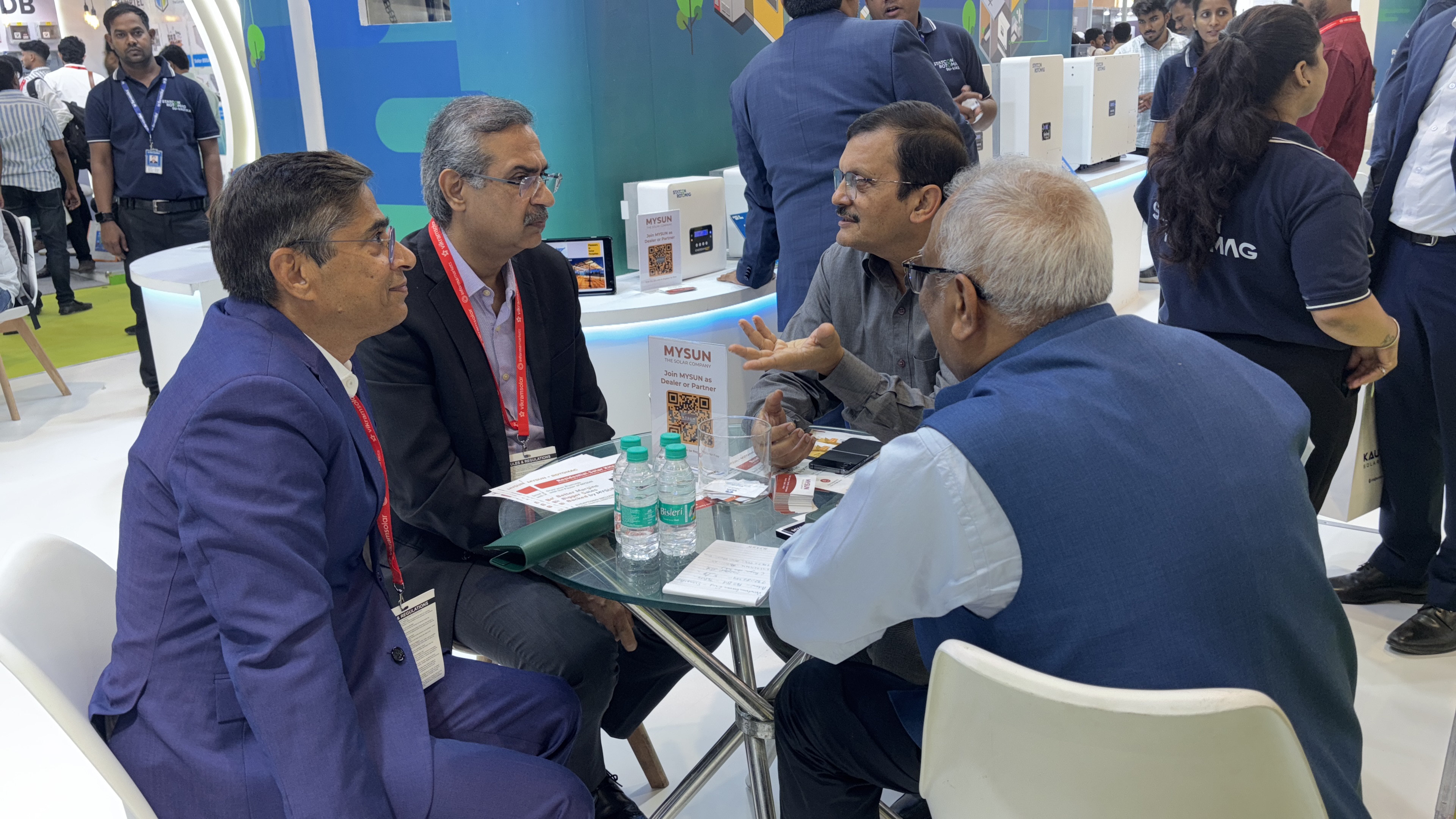 Kunwer Sachdev at an international trade exhibition booth