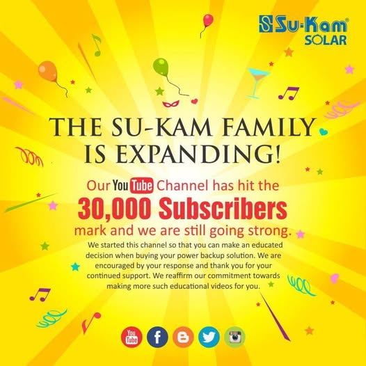 Su-Kam Solar Facebook post photo