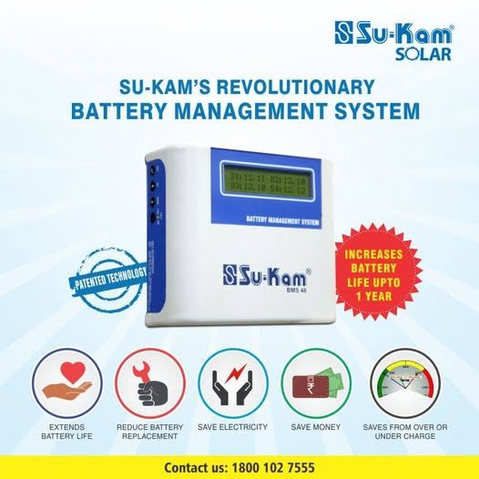 Su-Kam's PATENTED Battery Management System — Extends Battery Life by 1 Year