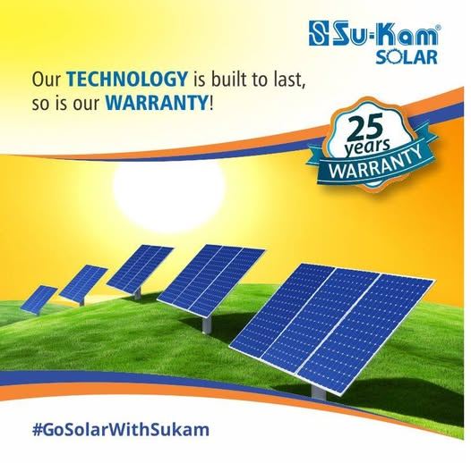 Su-Kam Solar — 25 Years Warranty