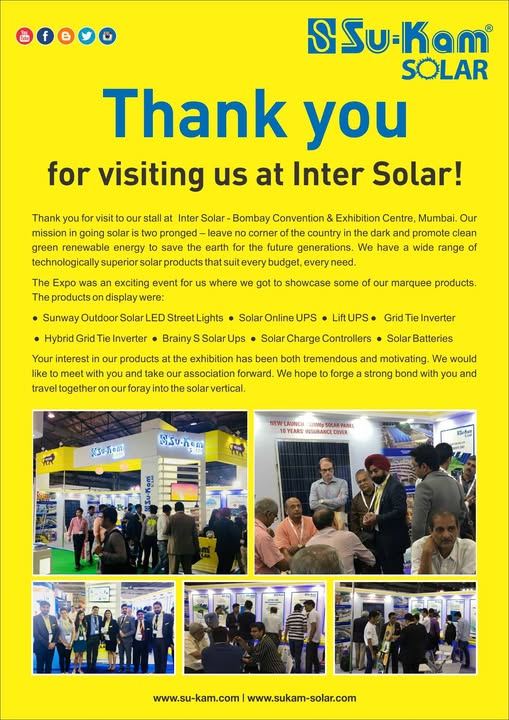 InterSolar Exhibition 2017 — 3-Day Showcase at Bombay Convention Centre
