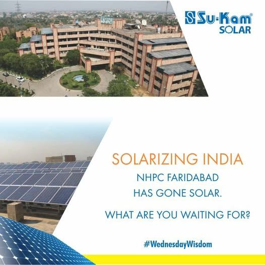 #WednesdayWisdom — NHPC Faridabad Goes Solar