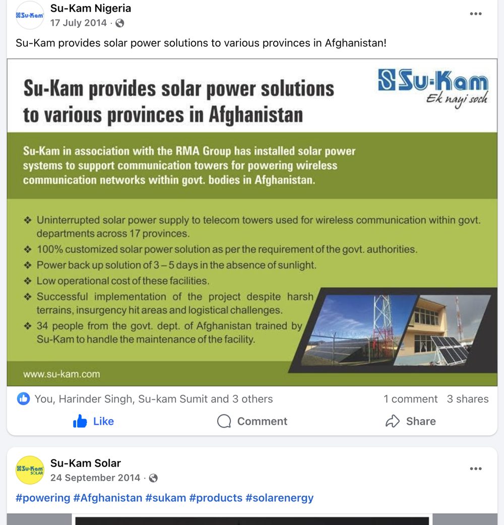 Solar Across 17 Provinces of Afghanistan