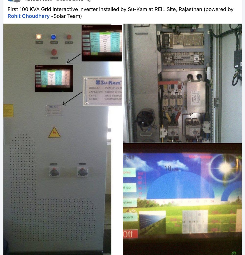 First 100 KVA Grid-Interactive Inverter at REIL