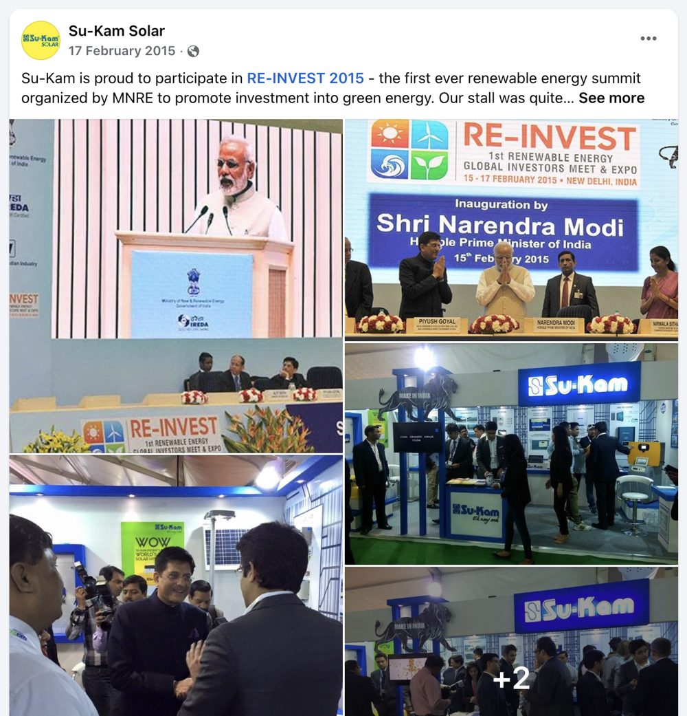 At RE-INVEST 2015, Inaugurated by PM Modi