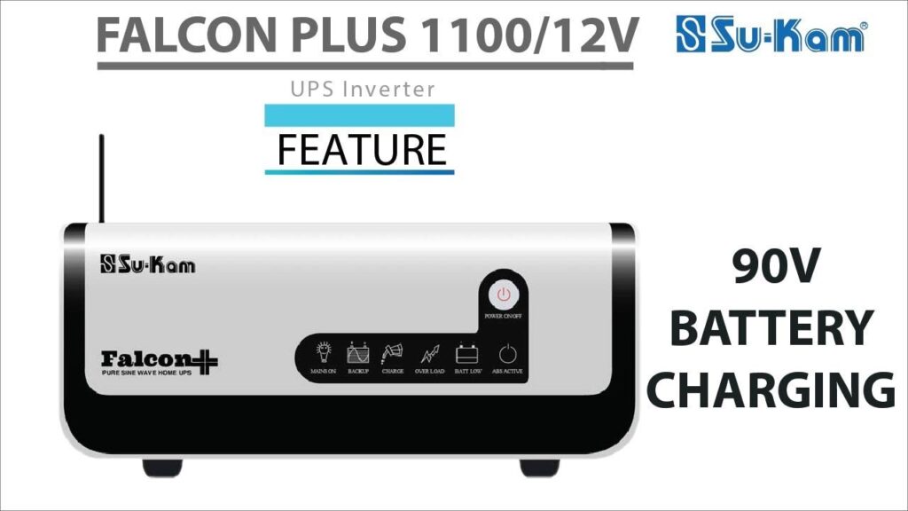 Falcon — high-frequency inverter, patented plastic body.