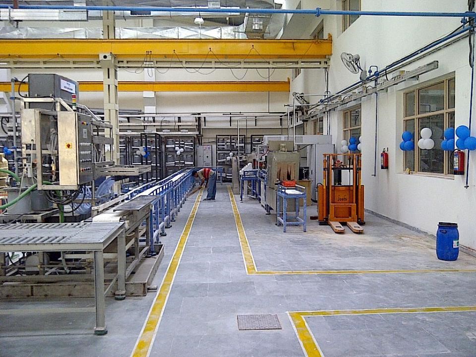 The SMF battery manufacturing line.