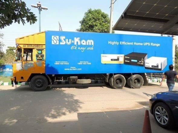 Brand on the move — Su-Kam trucks across India.